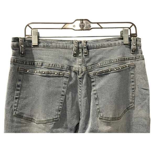 Lana Erica Gemstone Cut Out Light Wash Denim Blue Jeans Size 10 Casual Women's - Picture 8 of 8